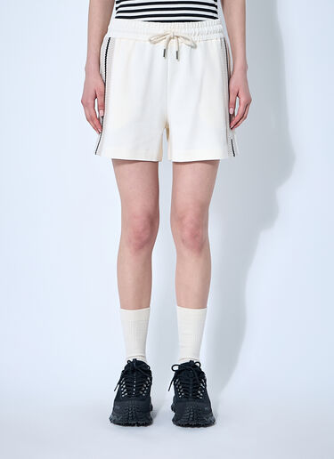 Moncler Logo Patch Track Shorts Beige mon0260032