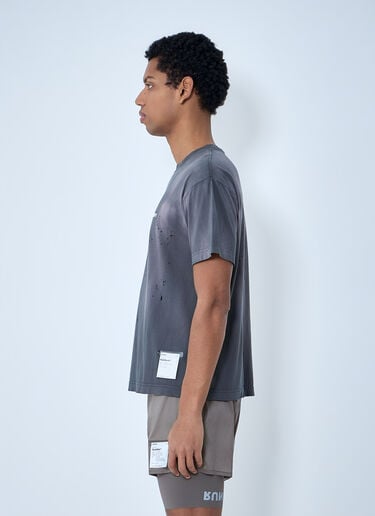 Satisfy Distressed Cotton T-Shirt Grey sat0162009