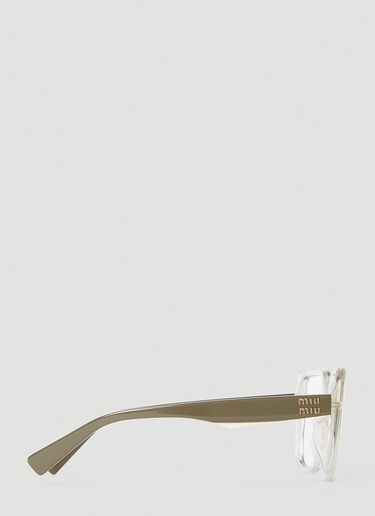 Miu Miu 超大方框眼镜 绿色 lmu0253003