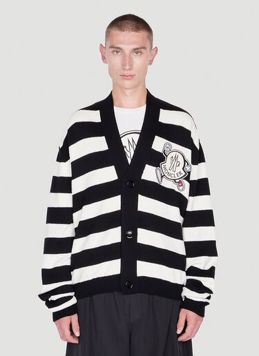 Moncler Striped Cardigan Black mon0152019