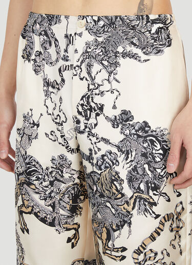 Gucci Printed Silk Shorts Cream guc0152059