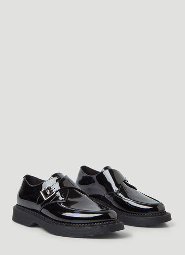 Saint Laurent Buckle Leather Shoes Black sla0245159