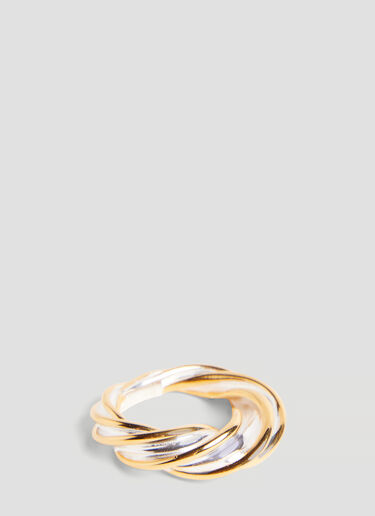 Bottega Veneta Pillar Twisted Ring Gold bov0252079
