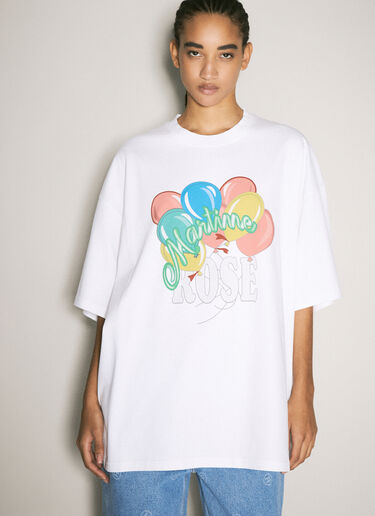 Martine Rose Oversized Graphic T-Shirt White mtr0358007