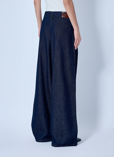 LN-CC® - Dries Van Noten: Wide-Leg Denim Trousers - Navy Dries Van Noten Wide-Leg Denim Trousers Navy dvn0265008