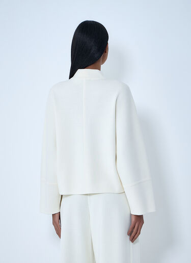 Max Mara Structured Wool-Blend Jacket White max0263030