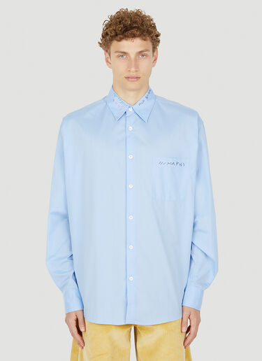 Marni Embroidered Shirt Light Blue mni0150012