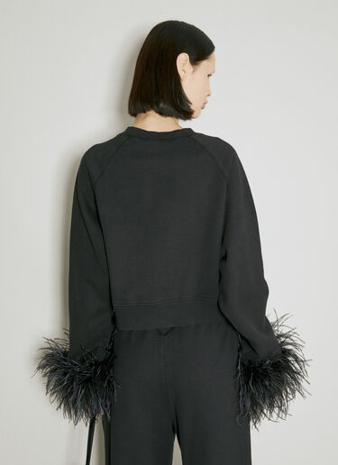 Prada Feather Cuffs Sweatshirt Black pra0255003