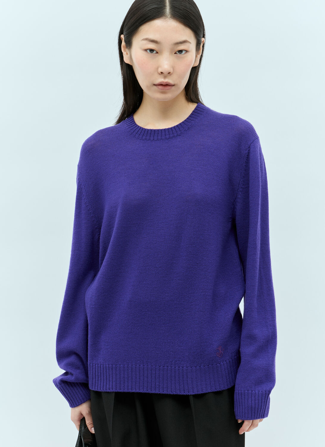 Shop Jil Sander+ Crewneck Wool Sweater In Blue