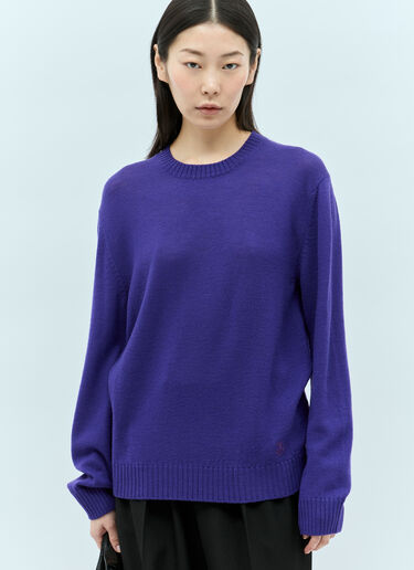 Jil Sander+ 圆领羊毛针织衫 紫色 jsp0255011