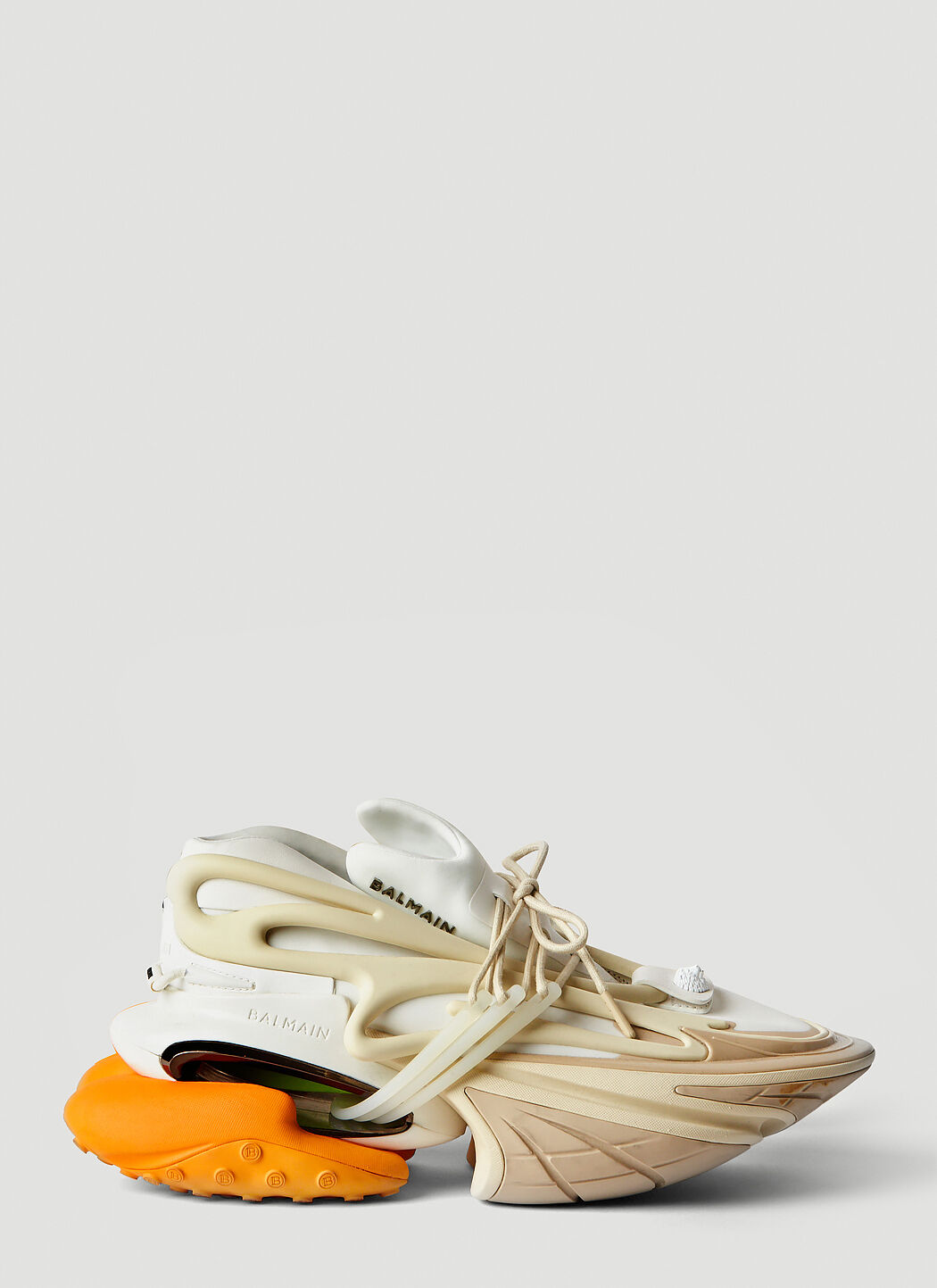 Balmain Men's' Unicorn Sculpted Sneakers in Beige | LN-CC®