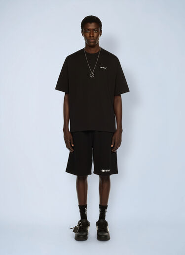 Half Arrow Skate Logo T-Shirt Off-White Half Arrow Skate Logo T-Shirt Black ofw0162055