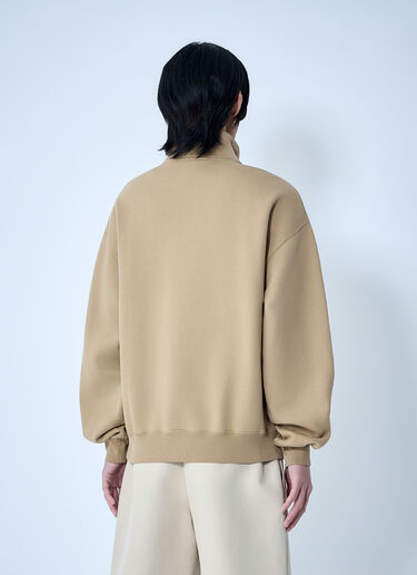 Jacquemus Le Camionneur Gros Grain Zip Sweatshirt Beige jac0164026