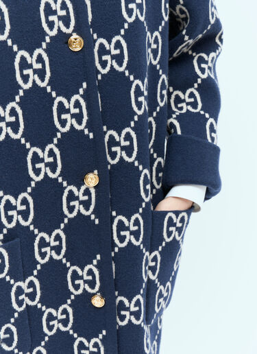 Gucci Reversible GG Jacquard Cardigan Navy guc0255033