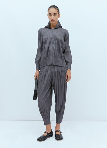 Pleats Please Issey Miyake Pleated Track Pants Grey plp0254007
