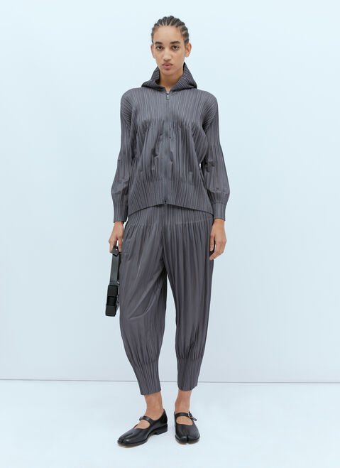 Pleats Please Issey Miyake Pleated Track Pants Black plp0254005