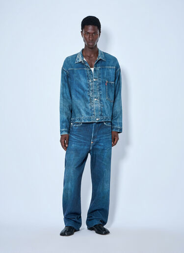 LN-CC® - Junya Watanabe: x Levi's Strauss Linen Denim Jacket - Blue Junya Watanabe x Levi's Strauss Linen Denim Jacket Blue jwn0164010