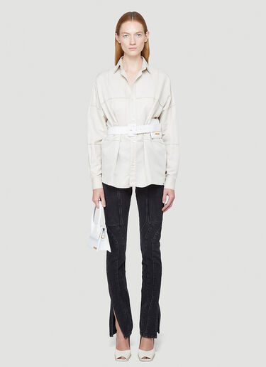 Jacquemus La Chemise Carro Shirt Beige jac0242023