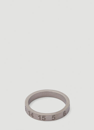 Maison Margiela Number Engraved Ring Silver mla0149043