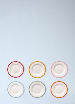 Bitossi Home Set Of Six Petalo Bread Plate Multicolour wps0692158