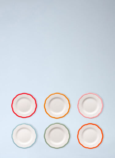 Set Of Six Petalo Bread Plate Bitossi Home Set Of Six Petalo Bread Plate Multicolour wps0692158