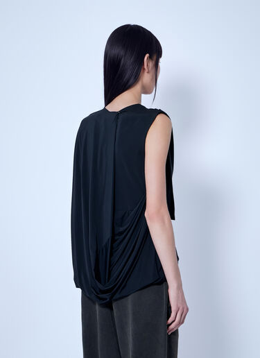 Entire Studios Lycra Side Drape Top Black ent0266030