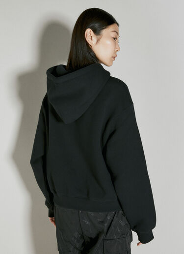 Alexander Wang 徽标蓬松连帽运动衫 黑色 awg0254003