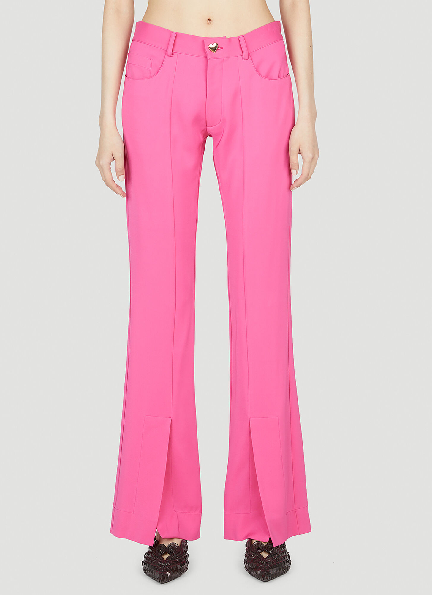 Shop Marco Rambaldi Split Cuff Pants In Pink