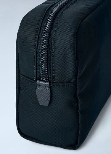 LN-CC® - Prada: Compact Nylon Pouch with Logo Detail - Black Prada Compact Nylon Pouch with Logo Detail Black pra0265011