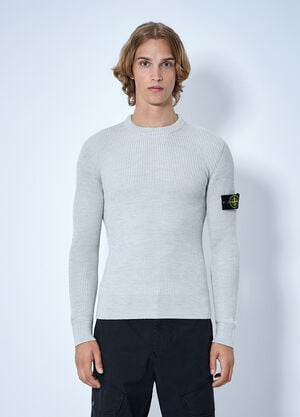 Stone Island Ribbed Crewneck Sweater Grey sto0165065