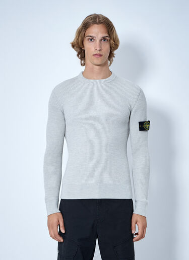 Stone Island Ribbed Crewneck Sweater Grey sto0165065
