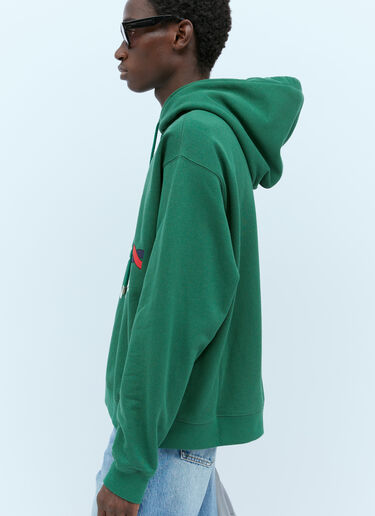 Gucci Interlocking G Torchon Hooded Sweatshirt Green guc0153052