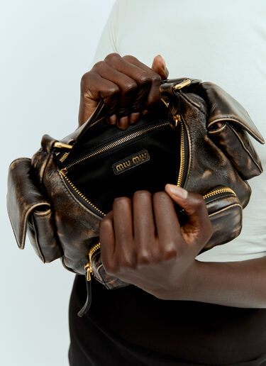 Miu Miu Pocket Shoulder Bag Brown miu0256022