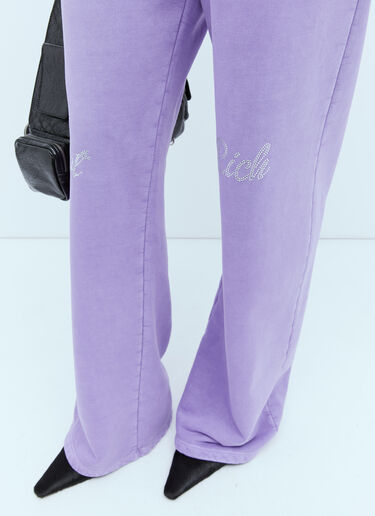 AVAVAV Crystal Embellished Track Pants Purple ava0254006