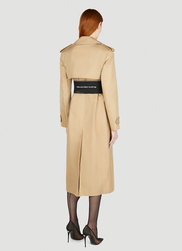 Alexander Wang Logo Elastic Trench Coat Beige awg0251001