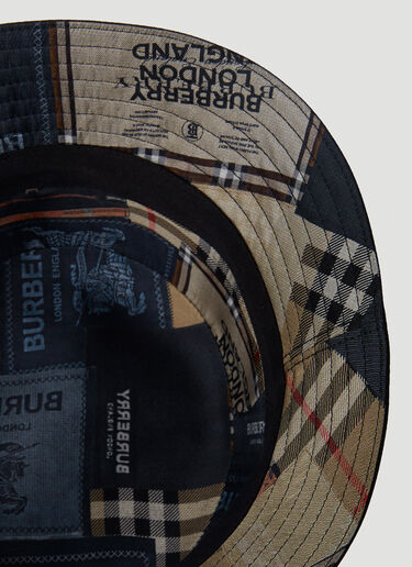 로고 자수 버킷 햇 Burberry 로고 자수 버킷 햇 Black bur0151135