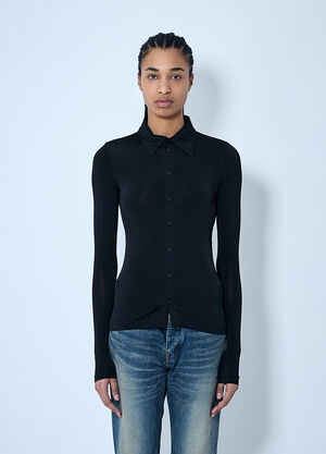 Balenciaga Button-Down Shirt Black bal0259009