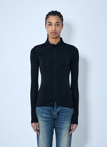 Balenciaga Button-Down Shirt Black bal0259009
