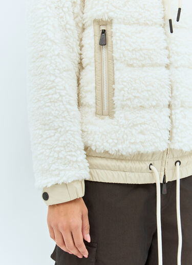 Moncler Grenoble Teddy Zip-Up Cardigan Off white mog0258009