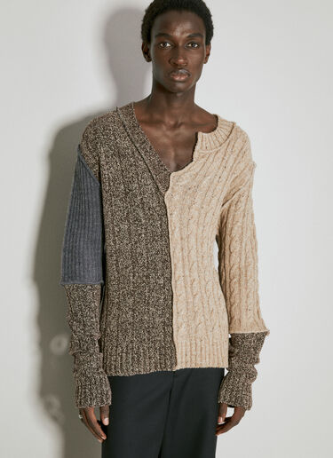 Dolce & Gabbana Panel Knit Sweater Brown dol0153005