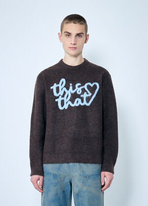 thisisneverthat® Heart Logo Knit Sweater Brown tsn0158004