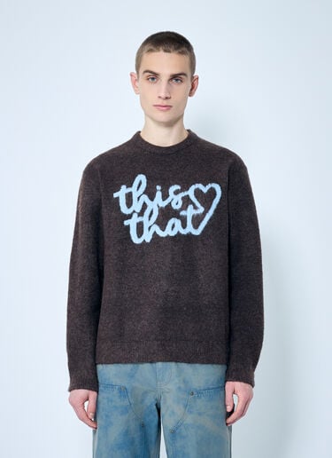 thisisneverthat® Heart Logo Knit Sweater Brown tsn0158004