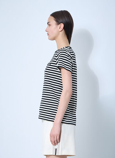 Moncler Striped Logo Motif T-Shirt Black mon0260026