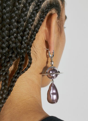 Vivienne Westwood Giant Pearl Drop Earrings Purple vvw0254041