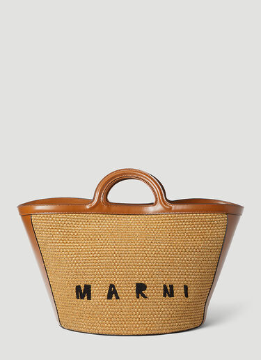 Marni Tropicalia Small Tote Bag Brown mni0247039