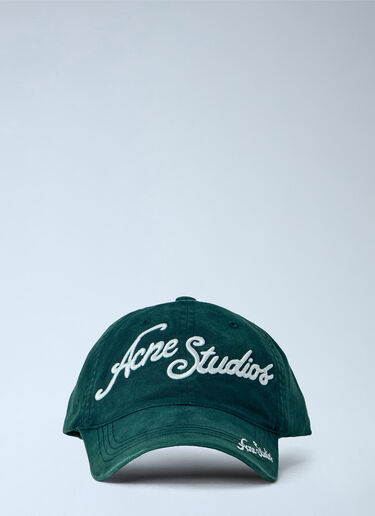 LN-CC® - Acne Studios: Baseball Cap - Dark Green Acne Studios Baseball Cap Dark Green acn0165075