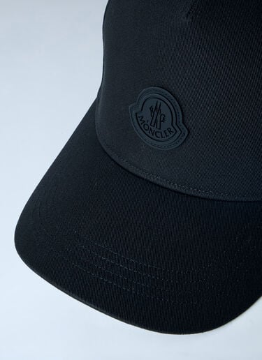 Moncler Logo Embroidered Baseball Cap Black mon0163030