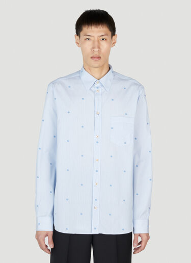 Gucci GG Embroidery Classic Shirt Light Blue guc0152070