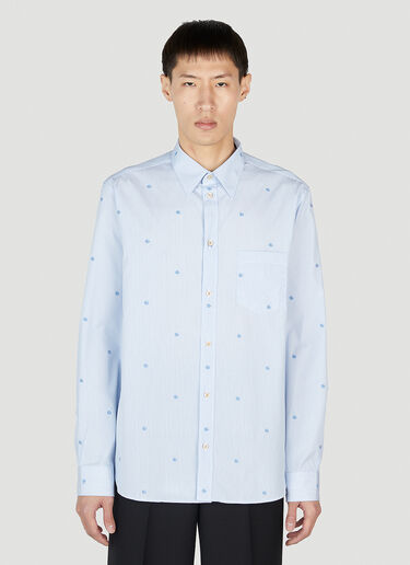 GG Embroidery Classic Shirt Gucci GG Embroidery Classic Shirt Light Blue guc0152070