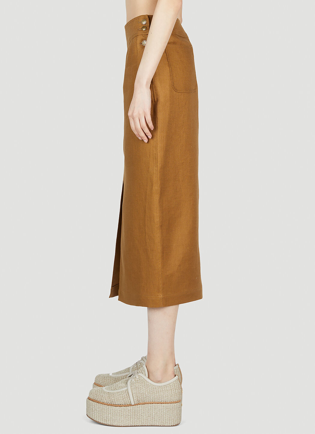 Max Mara - 未使用タグ付き Max Maraスカート40Dark Brown値下げ